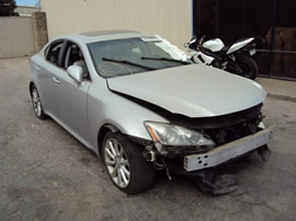 2009 LEXUS IS250 STD MODEL 4 DOOR SEDAN 2.5L V6 AT RWD COLOR SILVER  Z14713