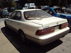 1993 LEXUS ES300 MODEL 4 DOOR SEDAN 3.0L V6 AT 2WD COLOR WHITE Z13517