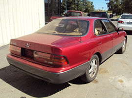 1992 LEXUS ES 300 STD MDL 4 DOOR SEDAN 3.0L V6 AT 2WD COLOR RED Z13534