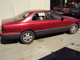 1992 LEXUS ES 300 STD MDL 4 DOOR SEDAN 3.0L V6 AT 2WD COLOR RED Z13534